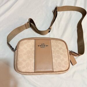 Coach Tan and Cream Crossbody Bag